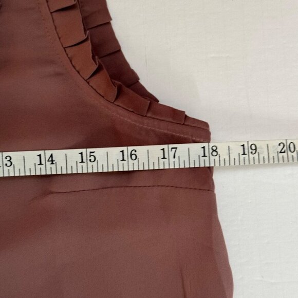 Moon Mauve Black Sleeveless Blouse Lace Insert Semi Sheer Women's Small GUC - Picture 9 of 9